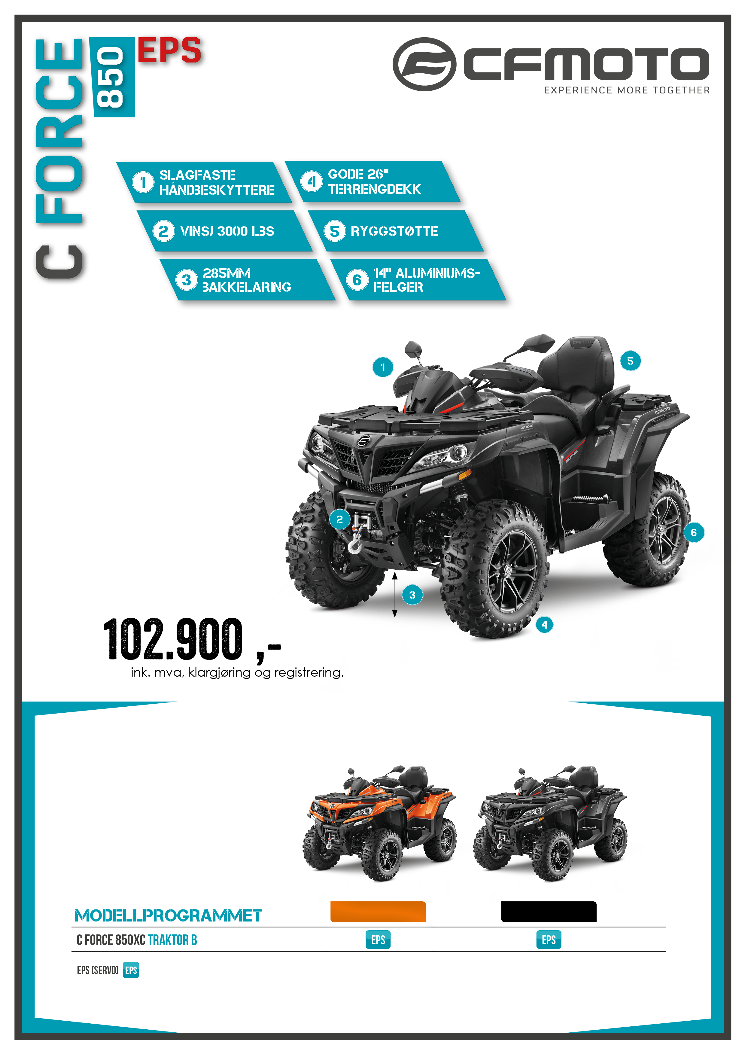 Prisskylt CFMOTO C Force 850_2019_NO